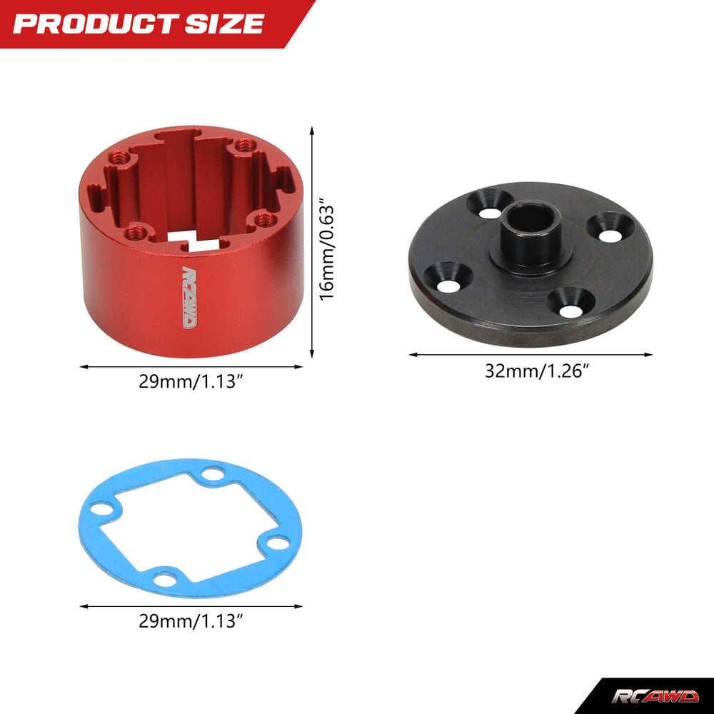 RCAWD ARRMA 6S Red RCAWD arrma 6s upgrades parts Alloy Diff Case (29mm) ARA311061R