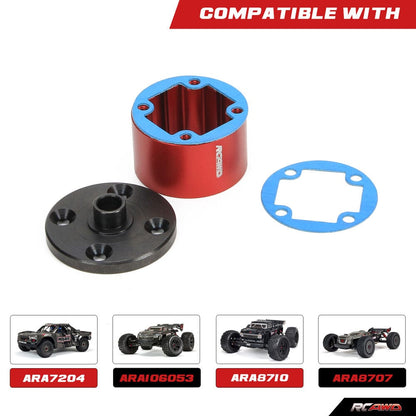 RCAWD ARRMA 6S Red RCAWD arrma 6s upgrades parts Alloy Diff Case (29mm) ARA311061R