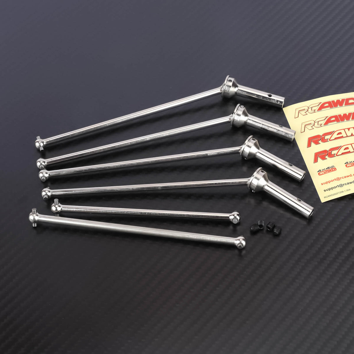 RCAWD ARRMA 6S Silver RCAWD ARRMA KRATON 142MM Alum Alloy CVD Drive Shaft Set with 116MM 82MM Dogbones
