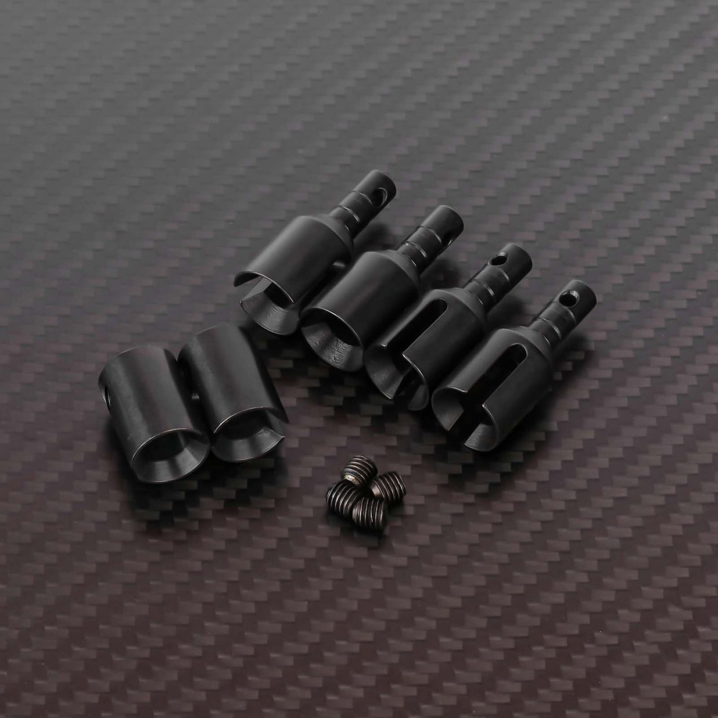RCAWD ARRMA 6S With Steel Center Drive Shaft Cup / Black RCAWD Arrma 6S EXB Steel Diff Outdrive Output Cups Set with Input Shaft Cup