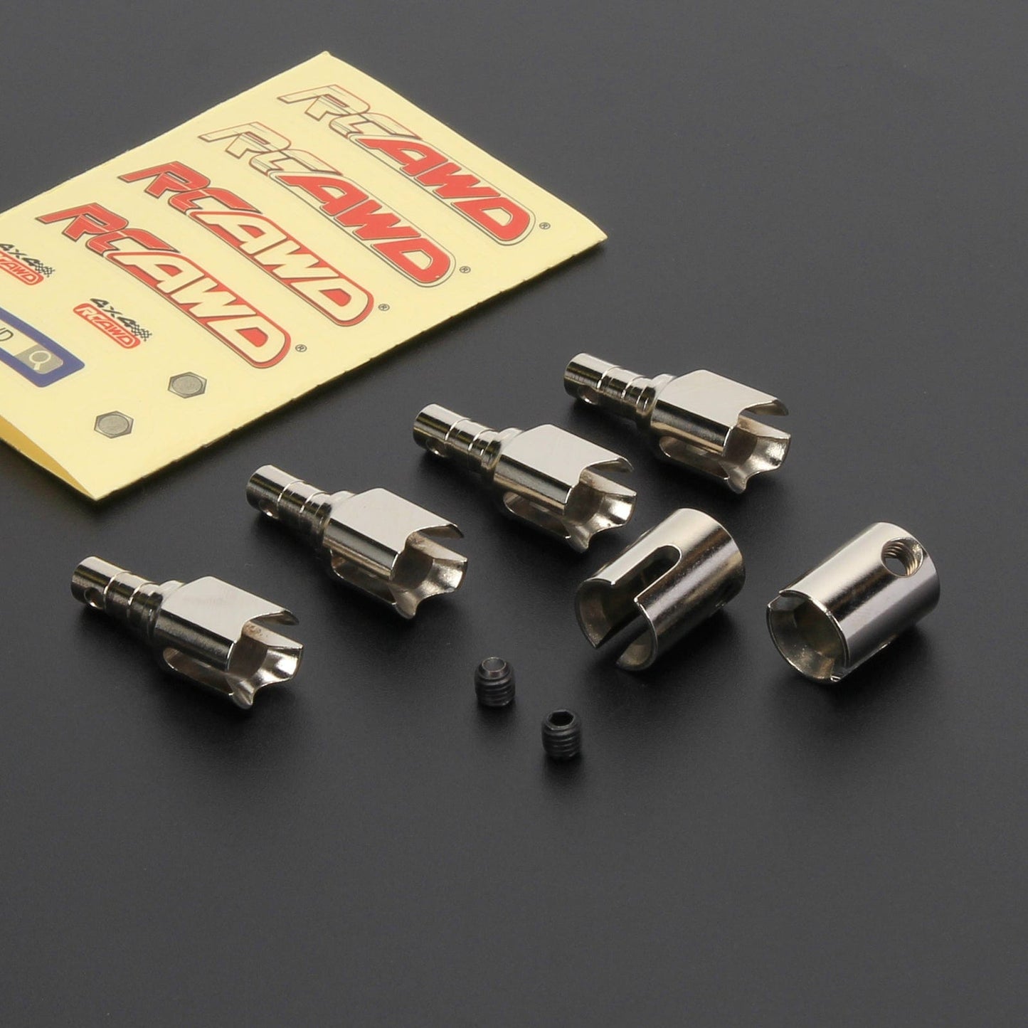 RCAWD ARRMA 6S With Steel Center Drive Shaft Cup / Silver RCAWD Arrma 6S EXB Steel Diff Outdrive Output Cups Set with Input Shaft Cup