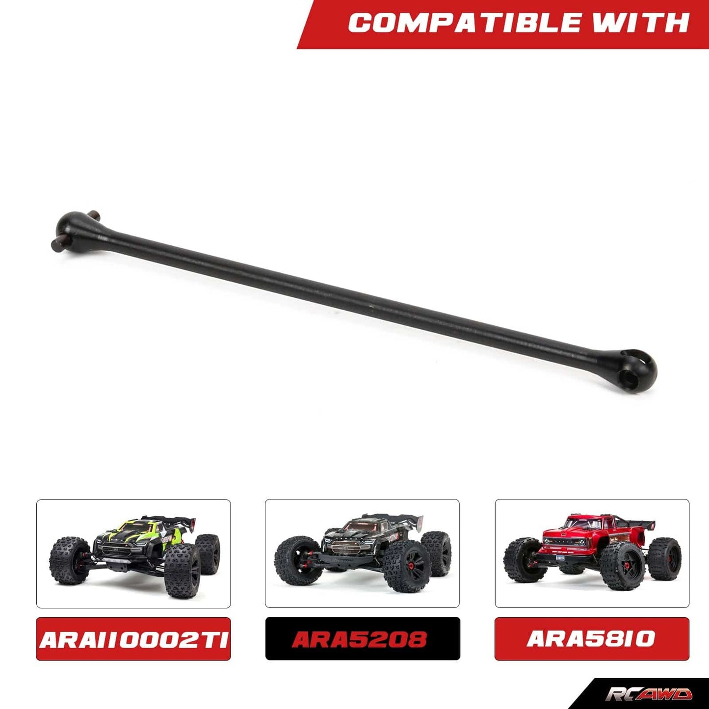 RCAWD ARRMA 8S 148mm RCAWD Arrma 1/5 Kraton Outcast 8S Upgrades 148mm Front Center CVD Driveshaft