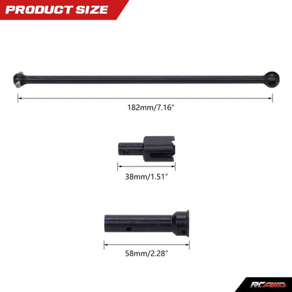 RCAWD ARRMA 8S 182mm RCAWD Arrma 1/5 Kraton Outcast 8S Upgrades 182mm F/R Driveshaft Set