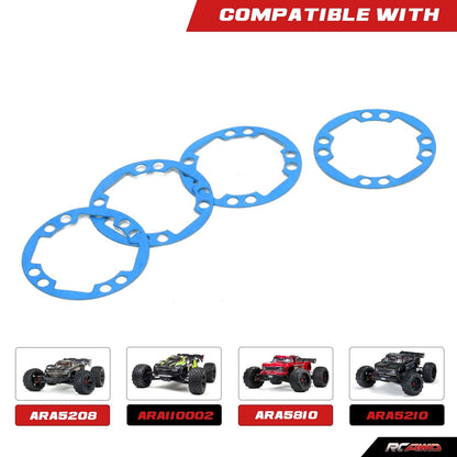 RCAWD ARRMA 8S Diff Gaskets RCAWD Arrma 1/5 Kraton Outcast 8S Upgrades Non Asbestos Diff Gaskets 4pcs