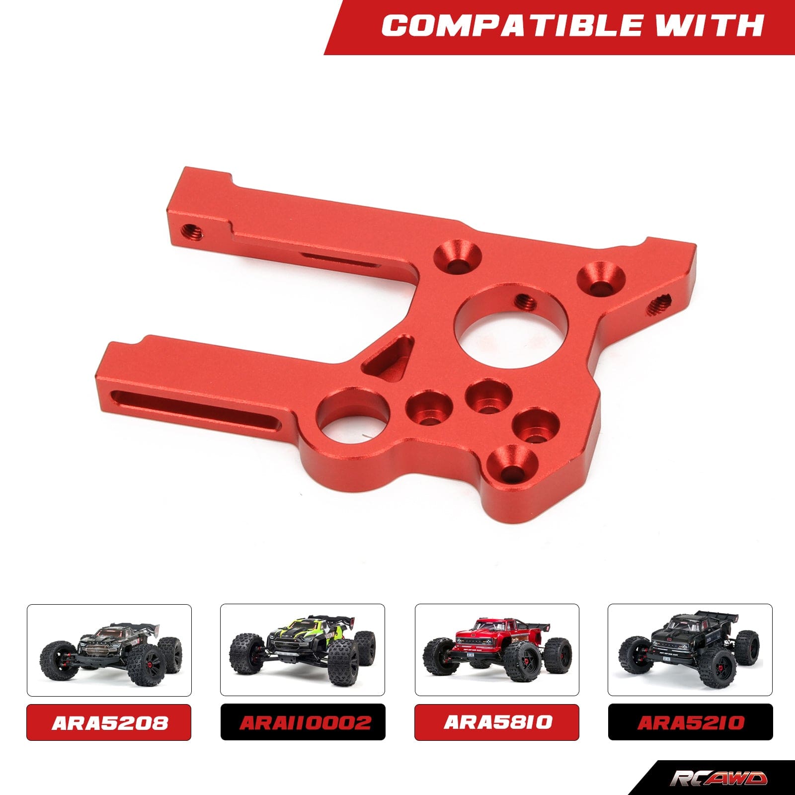 RCAWD ARRMA 8S RCAWD Arrma 1/5 Kraton Outcast 8S Aluminum Motor Mounts Motor Plate Set