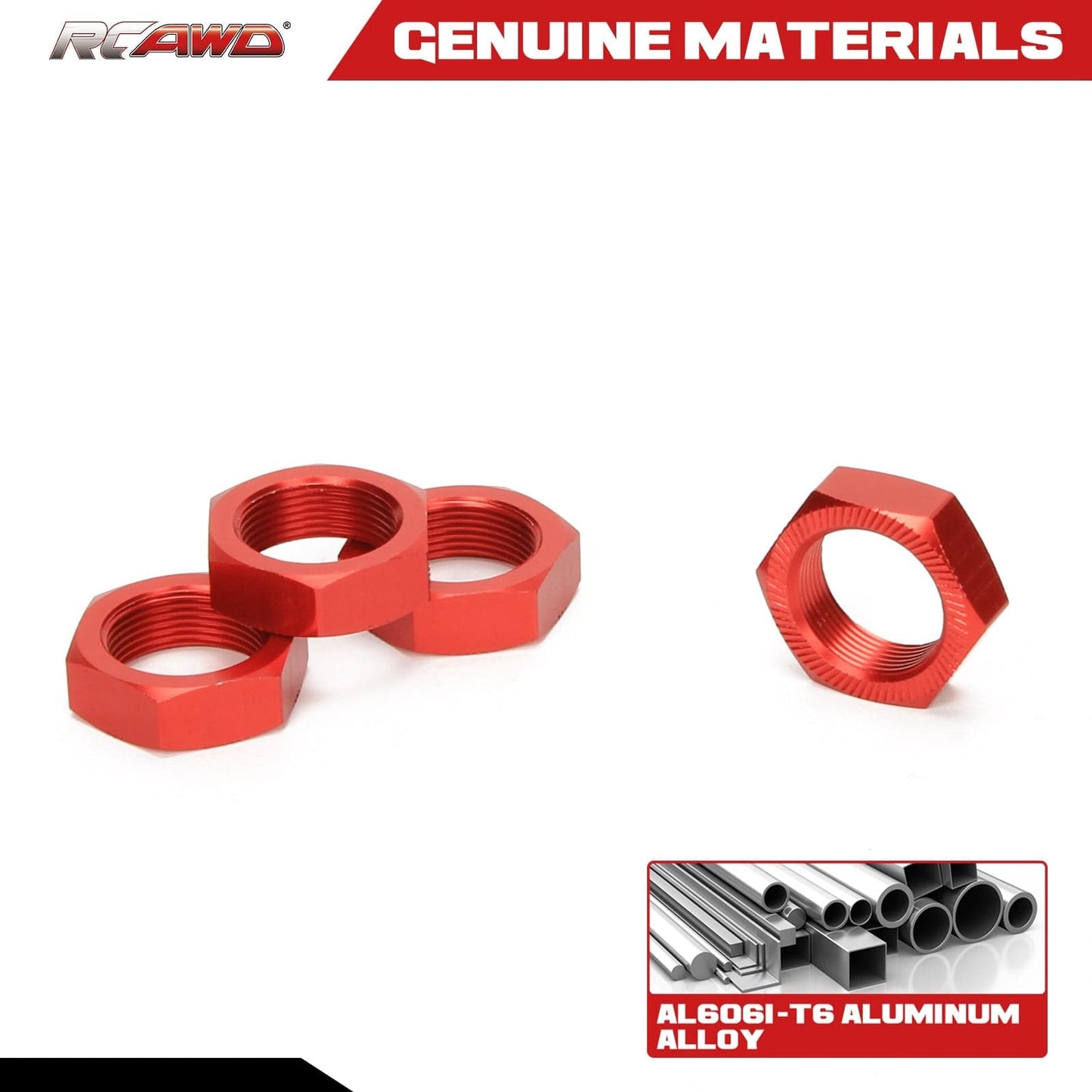 RCAWD ARRMA 8S RCAWD Arrma 1/5 Kraton Outcast 8S Upgrades 24mm Aluminum Wheel Nut 4pcs