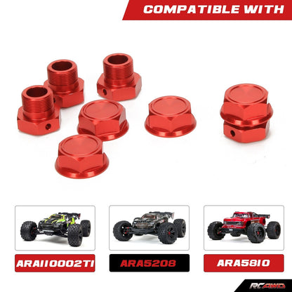 RCAWD ARRMA 8S RCAWD Arrma 1/5 Kraton Outcast 8S Upgrades Closed 24mm Aluminum Wheel Nut with Aluminum Wheel Hex Set