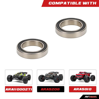 RCAWD ARRMA 8S RCAWD Arrma 1/5 Kraton Outcast 8S Upgrades RC Steering Spindle Rear 12x24x6mm & 17x26x5mm Ball Bearing