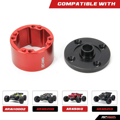 RCAWD ARRMA 8S Red RCAWD Arrma 1/5 Kraton Outcast 8S Alloy Diff Case Set ARA310975R