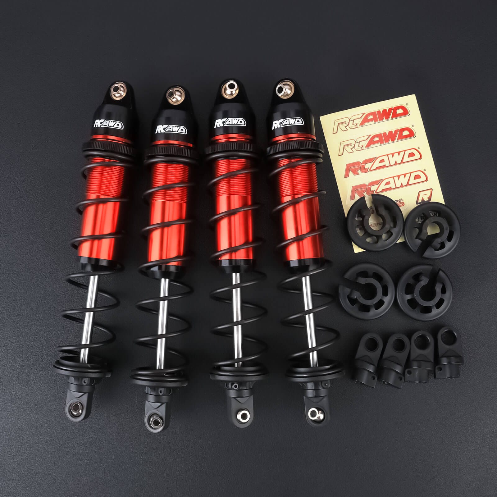 RCAWD ARRMA 8S Red RCAWD ARRMA 1/5 Outcast 6mm Axle 188mm Shocks Absorber Damper Set