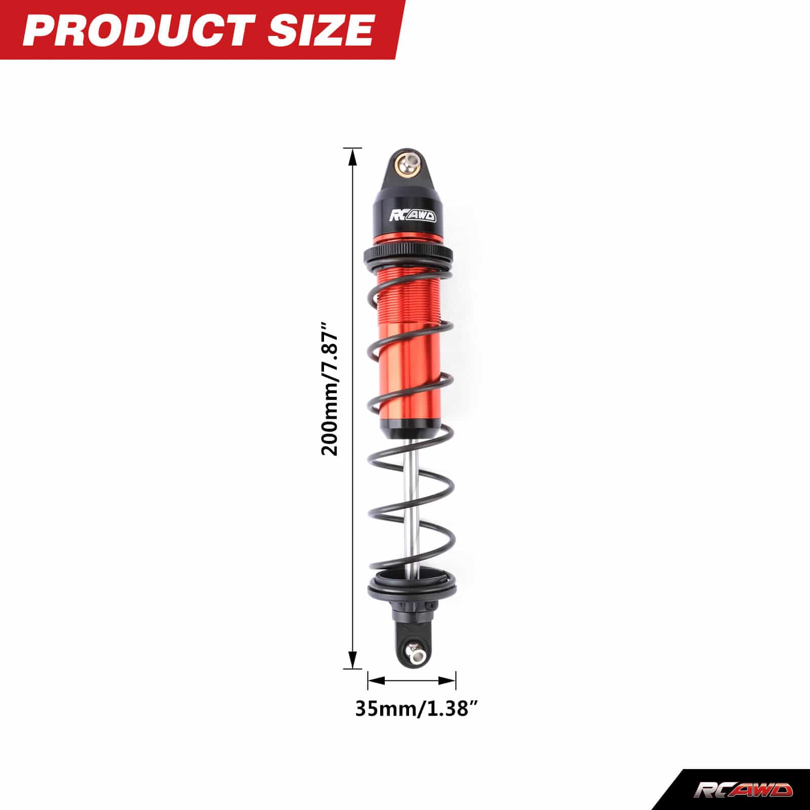 RCAWD ARRMA 8S Red RCAWD ARRMA 1/5 Outcast 6mm Axle 188mm Shocks Absorber Damper Set