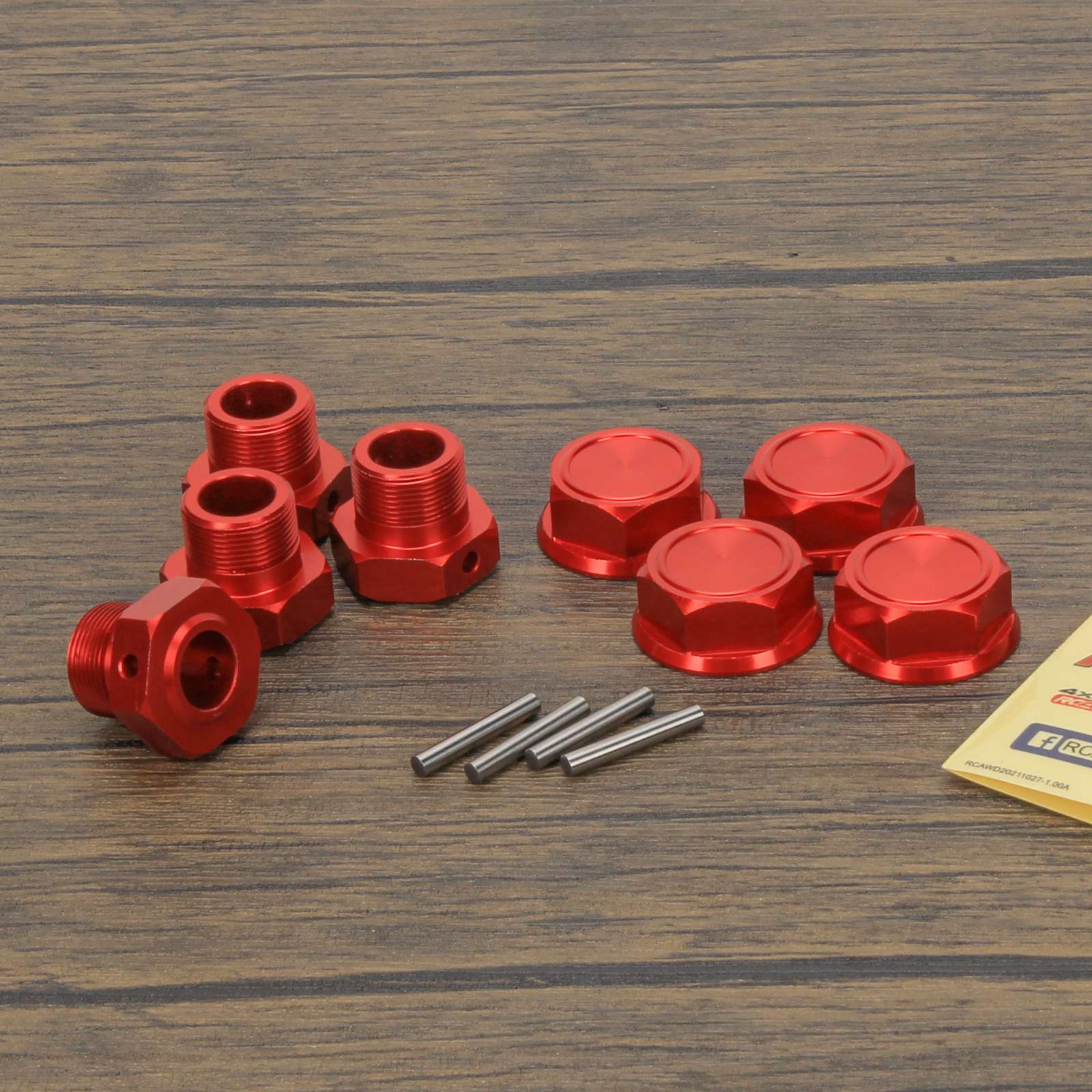 RCAWD ARRMA 8S Red / With Hex RCAWD Arrma 1/5 Kraton Outcast 8S Upgrades Closed 24mm Aluminum Wheel Nut with Aluminum Wheel Hex Set