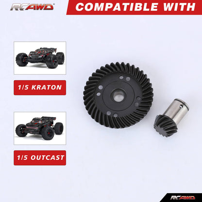 RCAWD ARRMA 8S Spiral Bevel Gear RCAWD Arrma 1/5 Kraton Outcast 8S 39T 12T Spiral Bevel Gear