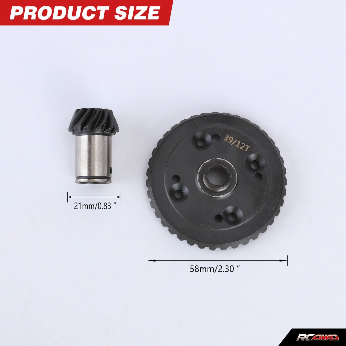 RCAWD ARRMA 8S Spiral Bevel Gear RCAWD Arrma 1/5 Kraton Outcast 8S 39T 12T Spiral Bevel Gear