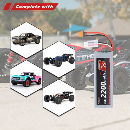 RCAWD Arrma GROM 11.1V 2200MAH 24.42Wh 35C 3S RCAWD Arrma Grom 3S BLX 11.1V 2200mAh Battery Set With IC2 Plug