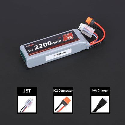 RCAWD Arrma GROM 11.1V 2200MAH 24.42Wh 35C 3S RCAWD Arrma Grom 3S BLX 11.1V 2200mAh Battery Set With IC2 Plug