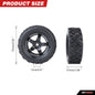 RCAWD Arrma GROM A6 RCAWD 38g/pc 72MM Nylon Wheel Rim Rubber Tires Set For Arrma 1/18 Typhon Grom Mega