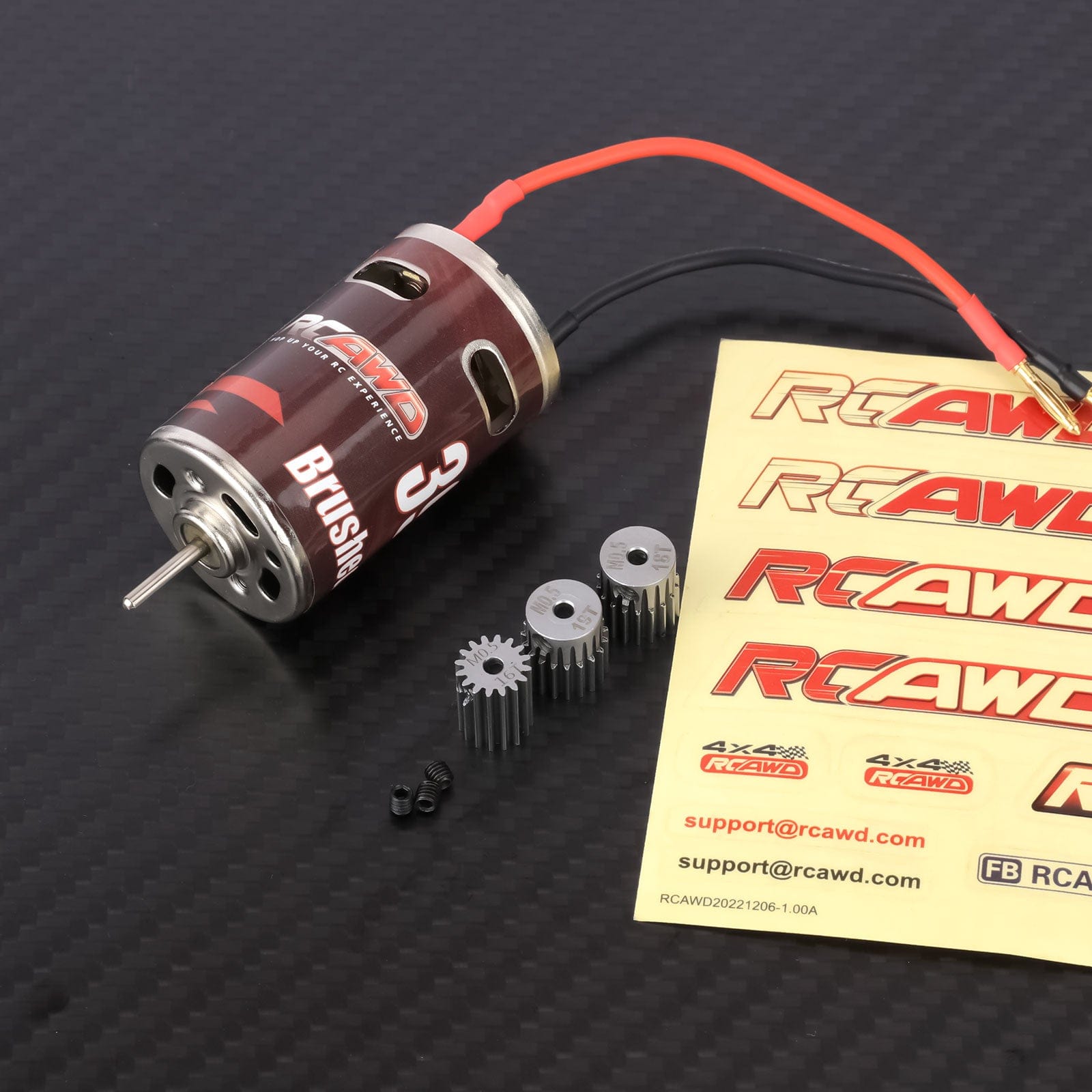 RCAWD Arrma GROM Motor with Gear RCAWD ARRMA GROM 28T 390 Brushed Motor with Pinion Gear Motor Mount