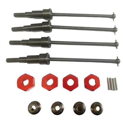 RCAWD Arrma GROM Only CVD Drive Shaft / Red RCAWD ARRMA TYPHON GROM 10mm Wider Suspension Arms Set with Steering Parts
