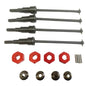 RCAWD Arrma GROM Only CVD Drive Shaft / Red RCAWD ARRMA TYPHON GROM 10mm Wider Suspension Arms Set with Steering Parts