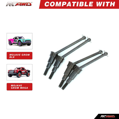 RCAWD Arrma GROM RCAWD 74MM 40CrMo Front Rear CVD Drive Shafts Set for Arrma Mojave Upgrade Parts