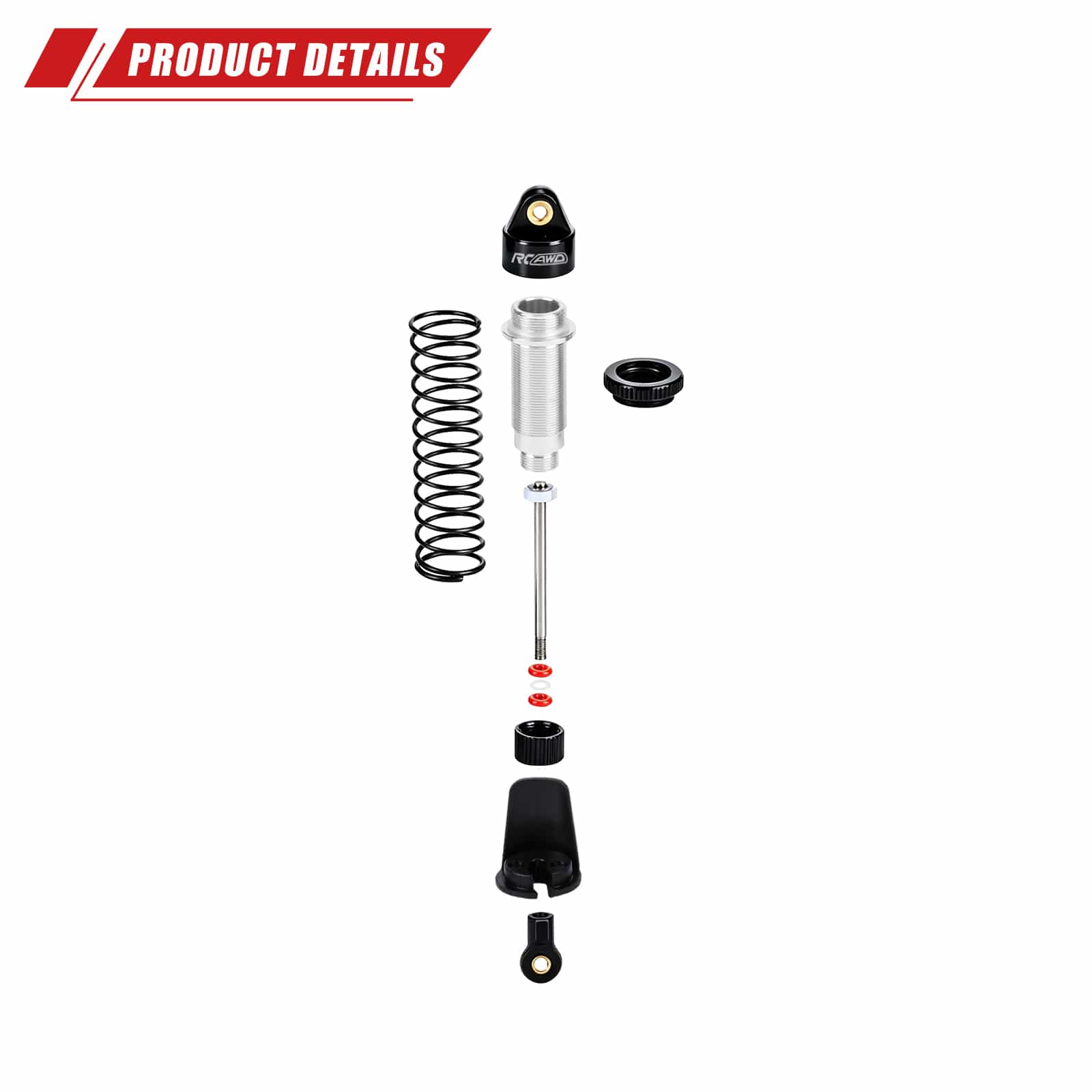 RCAWD Arrma GROM RCAWD ARRMA GORGON QUAKE GROM 71MM Front Rear Shocks Absorber