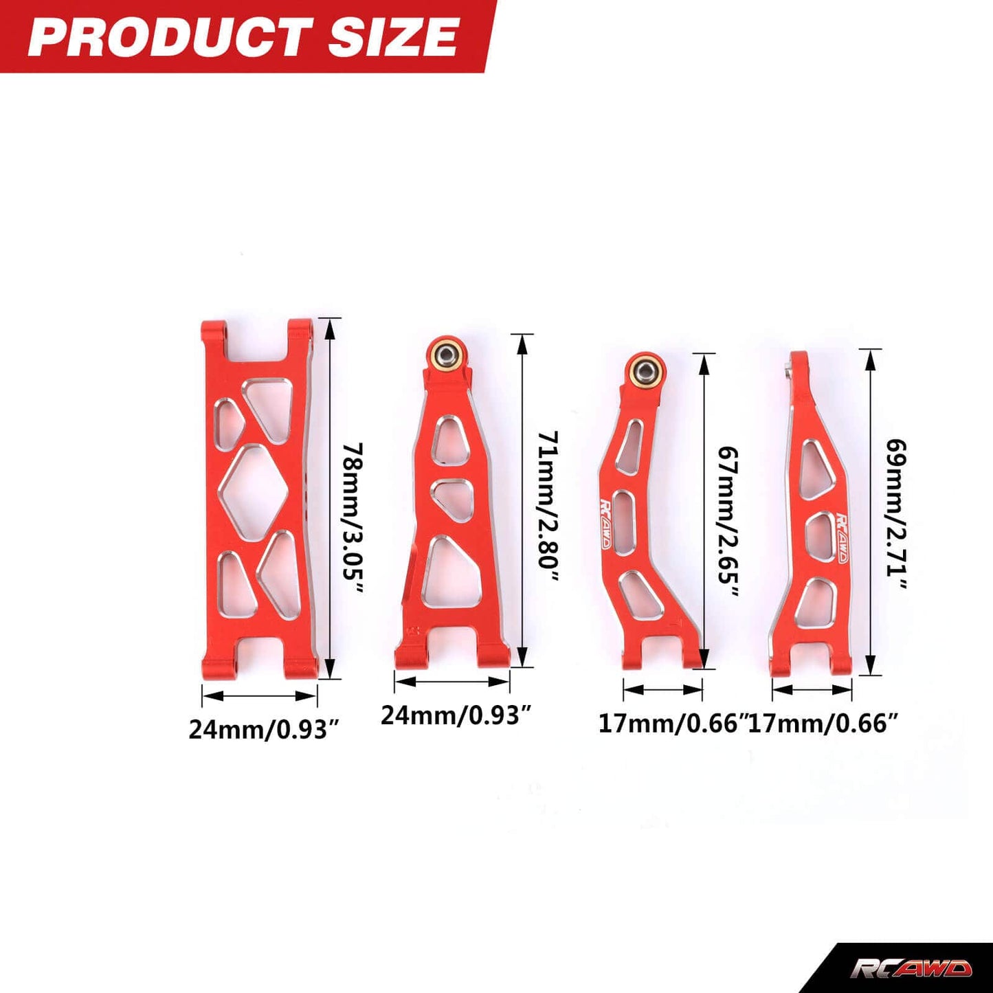 RCAWD Arrma GROM RCAWD ARRMA GROM 26 Pieces Suspension Arms Set with Steering Parts