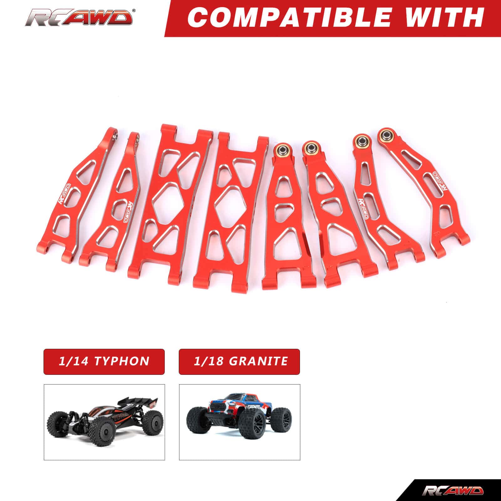 RCAWD Arrma GROM RCAWD ARRMA GROM 26 Pieces Suspension Arms Set with Steering Parts