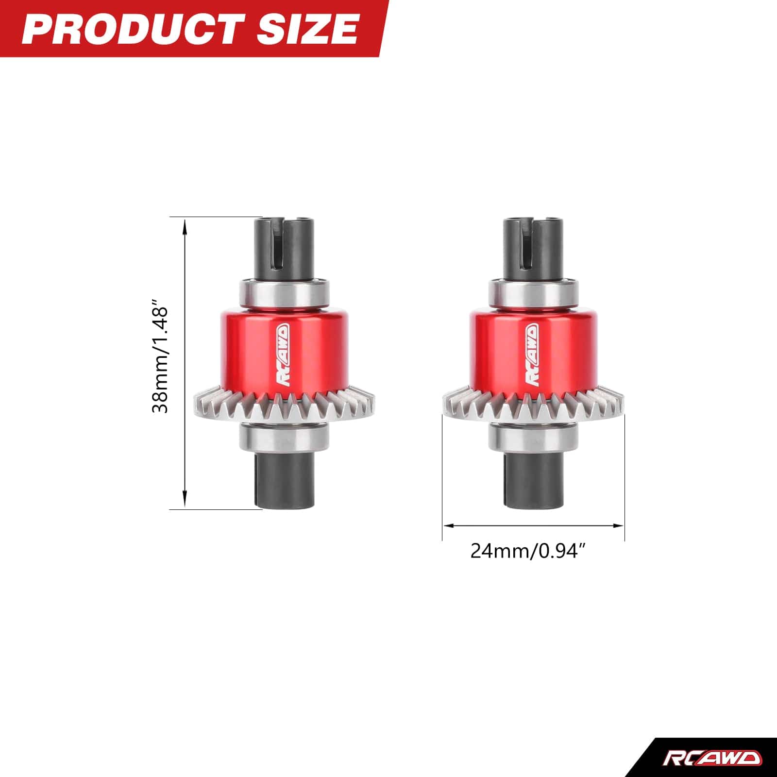 RCAWD Arrma GROM RCAWD ARRMA Grom 30T Front Rear Oil Filled Differential Assembly