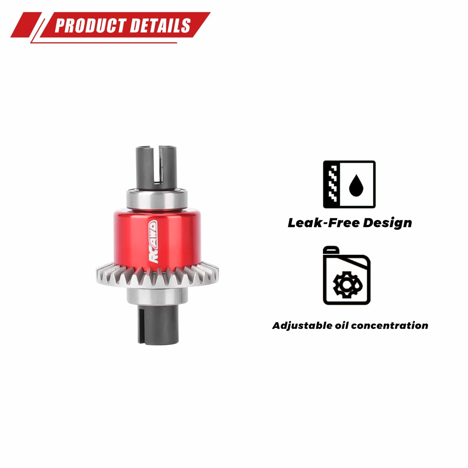 RCAWD Arrma GROM RCAWD ARRMA Grom 30T Front Rear Oil Filled Differential Assembly With 12T Input Gear