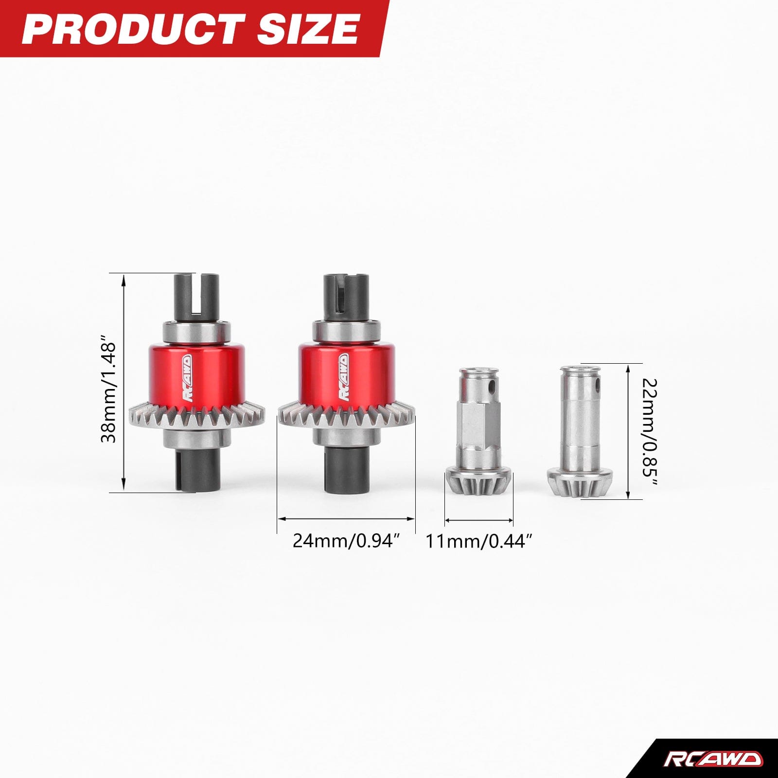 RCAWD Arrma GROM RCAWD ARRMA Grom 30T Front Rear Oil Filled Differential Assembly With 12T Input Gear