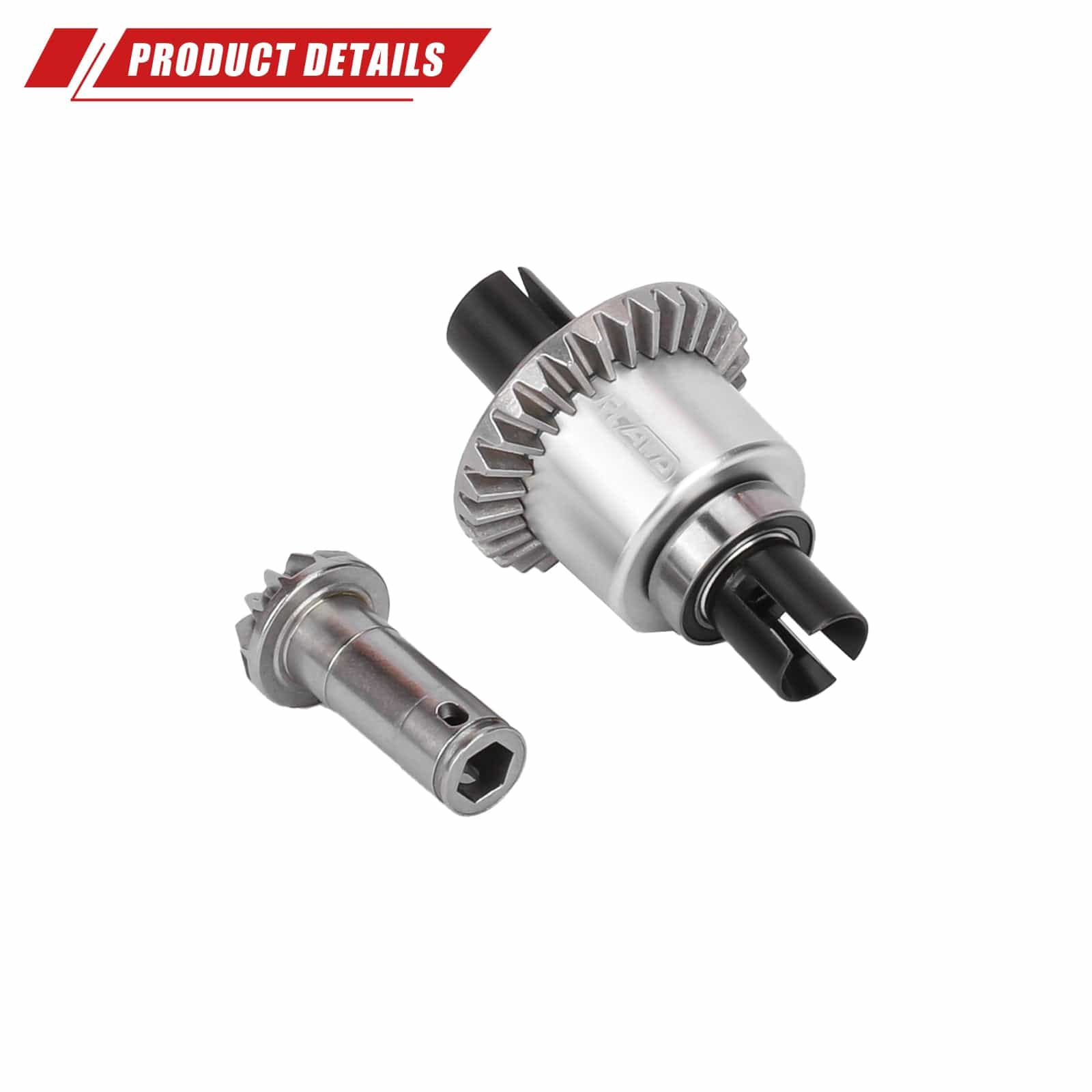 RCAWD Arrma GROM RCAWD ARRMA Grom 30T Front Rear Oil Filled Differential Assembly With 12T Input Gear Silver