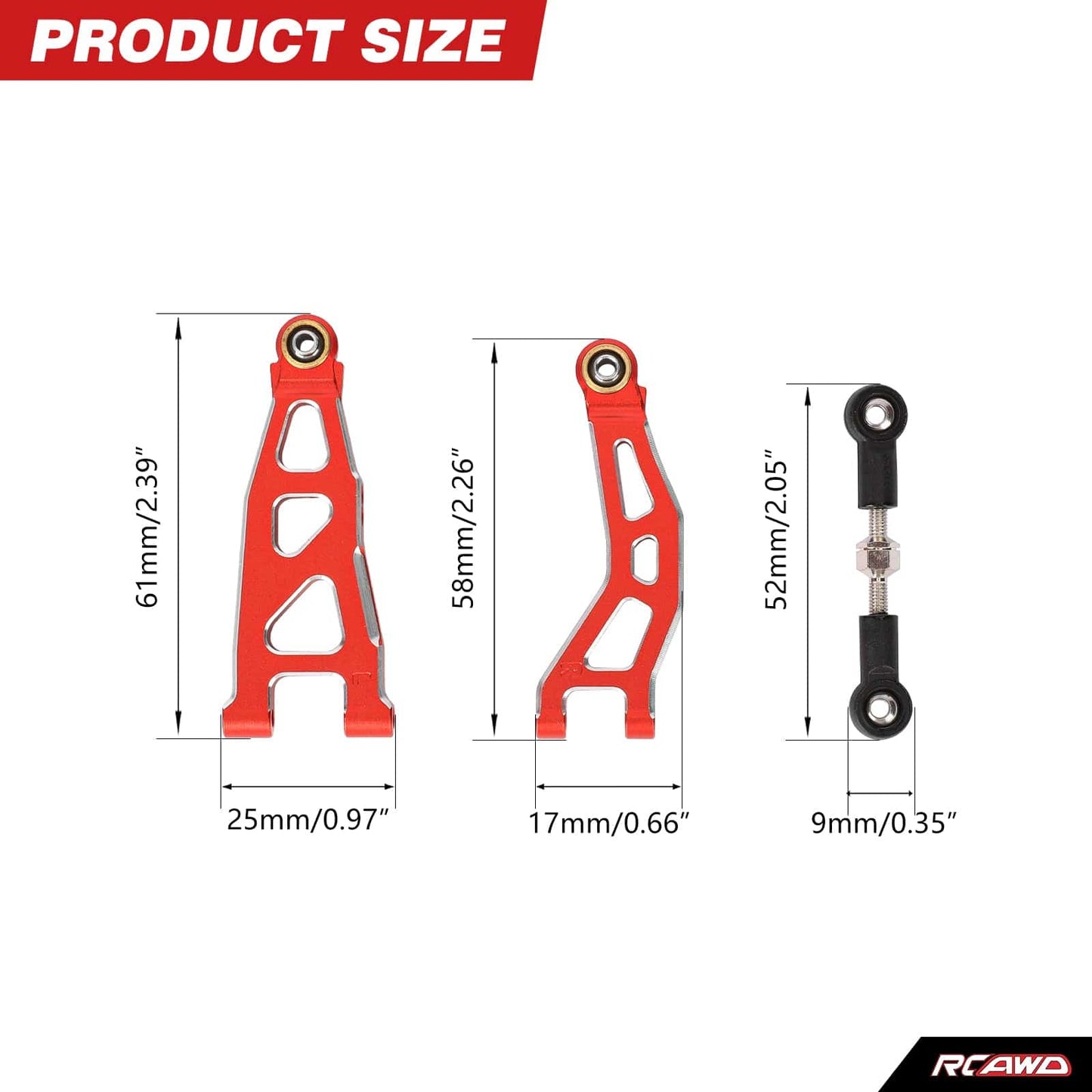 RCAWD Arrma GROM RCAWD ARRMA GROM Front Suspension Arms Set