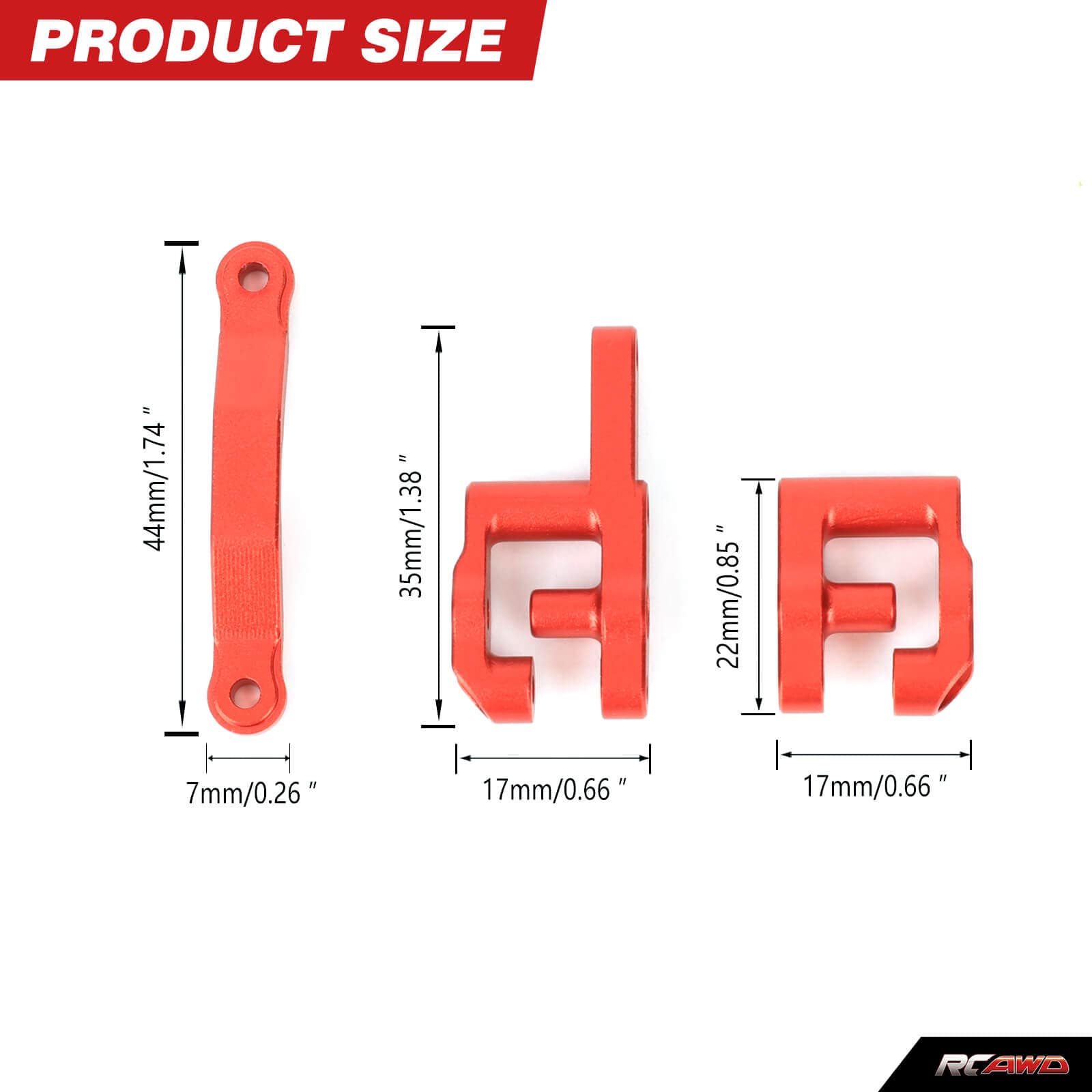 RCAWD Arrma GROM RCAWD Arrma Grom Losi 1/12 Steering Set Servo Mount Radio Deck for Standalone ESC Front Rear Suspension Pins