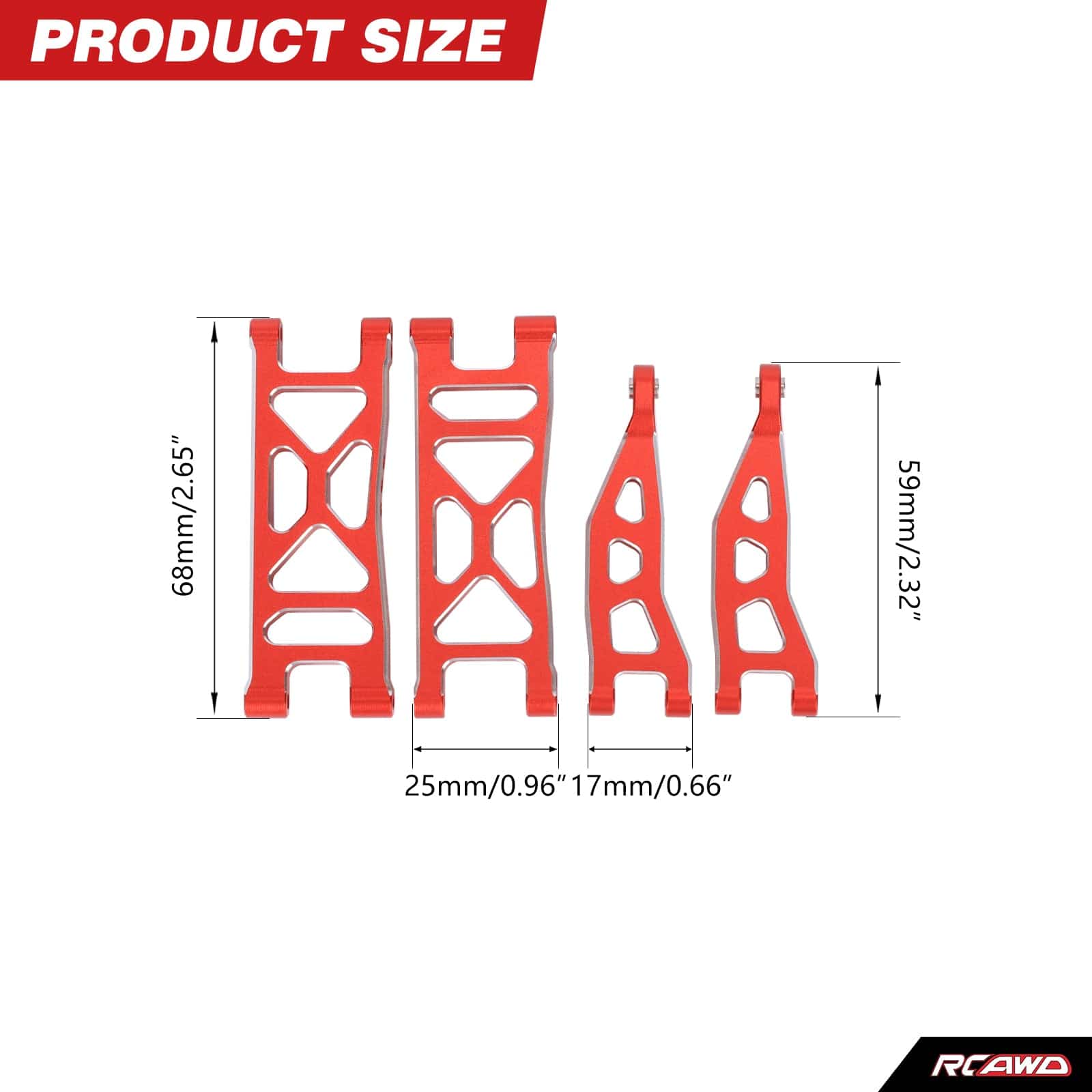 RCAWD Arrma GROM RCAWD ARRMA GROM Rear Suspension Arms Set