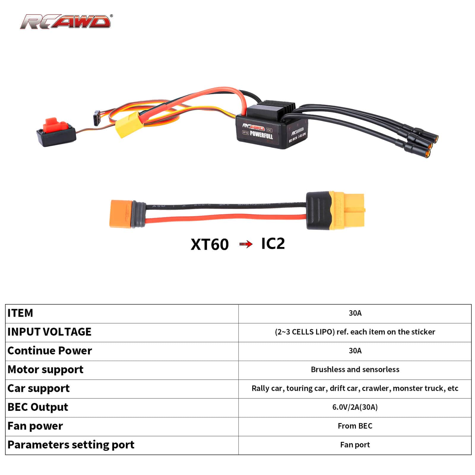 RCAWD Arrma GROM RCAWD Multi Channel RC Transmitter and Waterproof Receiver Set with Brushless Motor