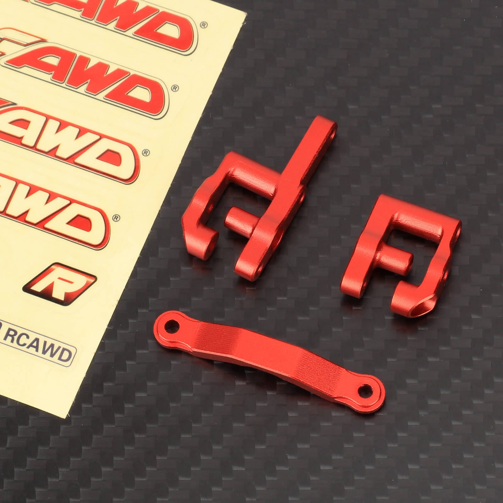 RCAWD Arrma GROM Steering Set / Red RCAWD Arrma Grom Losi 1/12 Steering Set Servo Mount Radio Deck for Standalone ESC Front Rear Suspension Pins