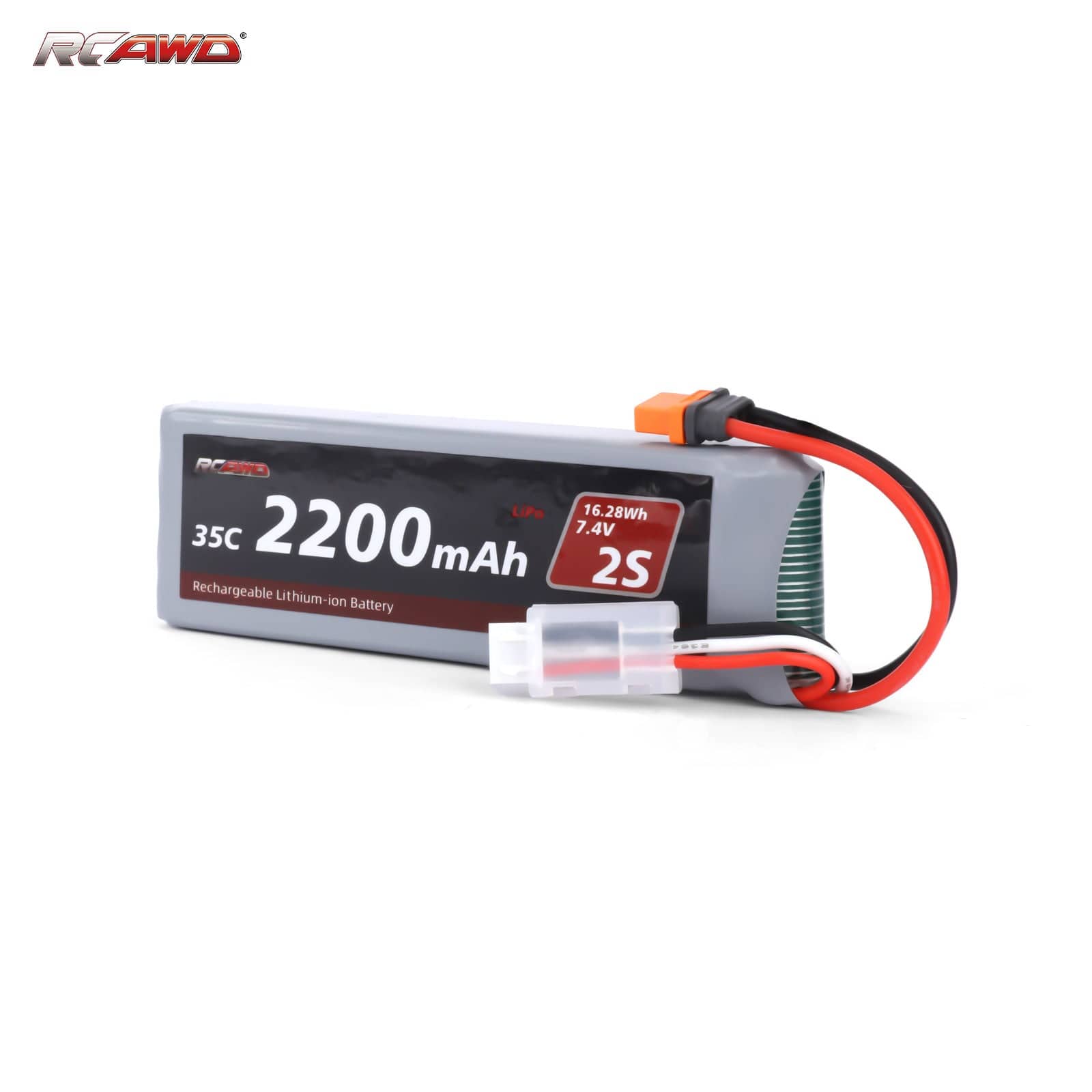 RCAWD Arrma GROM Upgrade Parts 7.4V 2200MAH 16.28Wh 35C 2S RCAWD Arrma Grom 2S 7.4V 2200mAh Battery Set With IC2 Plug