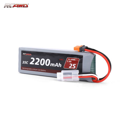 RCAWD Arrma GROM Upgrade Parts 7.4V 2200MAH 16.28Wh 35C 2S RCAWD Arrma Grom 2S 7.4V 2200mAh Battery Set With IC2 Plug