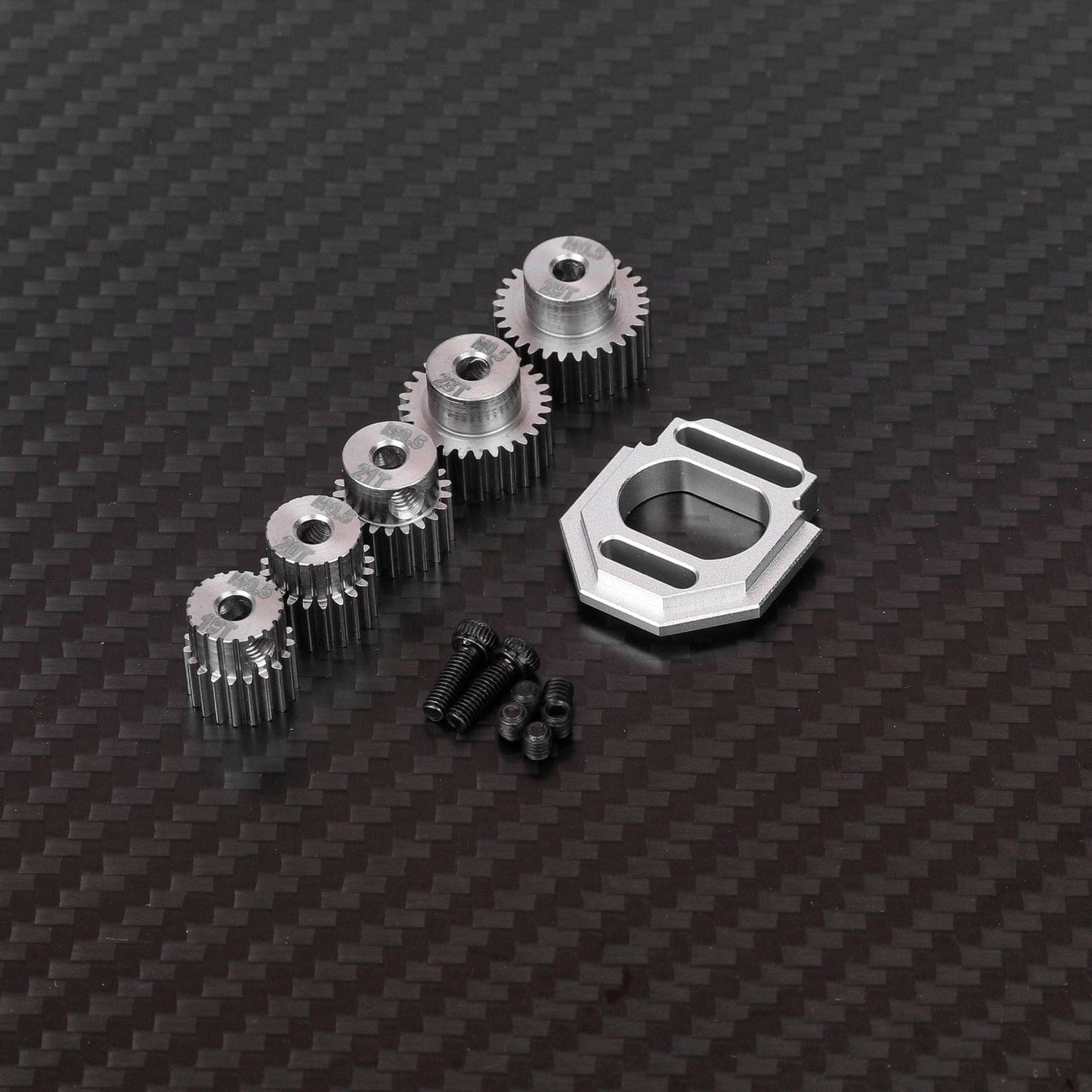 RCAWD Arrma GROM with Motor Gears RCAWD ARRMA GROM Motor Mount Set with M0.5 3.2 Bore 16T 17T 18T 19T 20T Pinion Gears