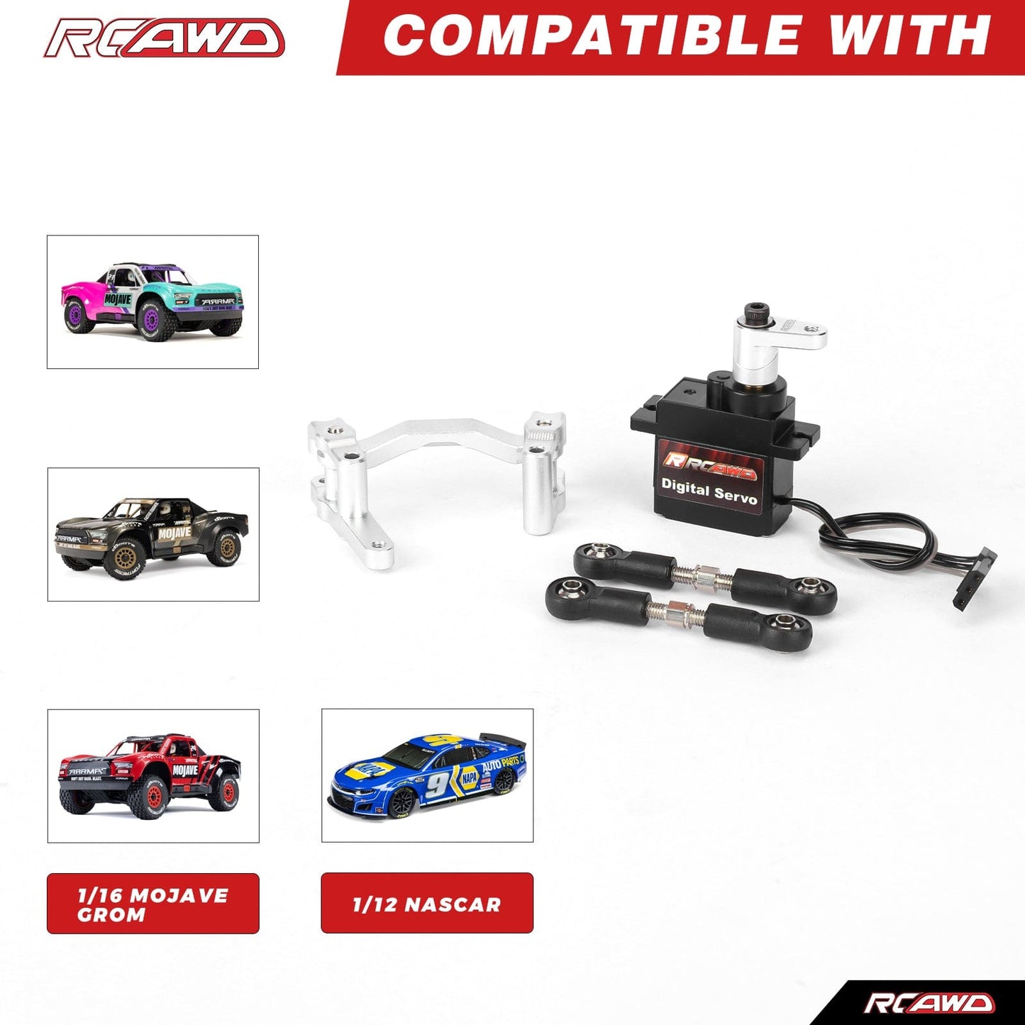 RCAWD Arrma GROM With Servo RCAWD ARRMA Grom Servo Saver Set with Servo Arm
