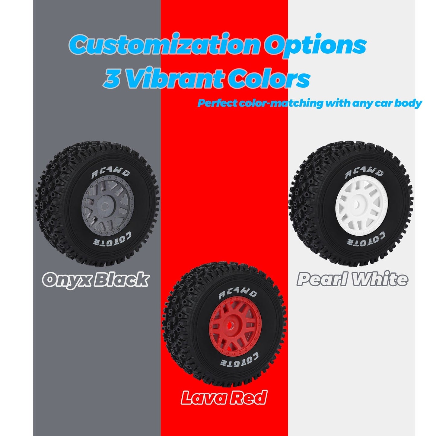 RCAWD ARRMA MOJAVE 4S RCAWD ARRMA MOJAVE 4S All Terrain Adaptation Pre Glued Wheel Tires