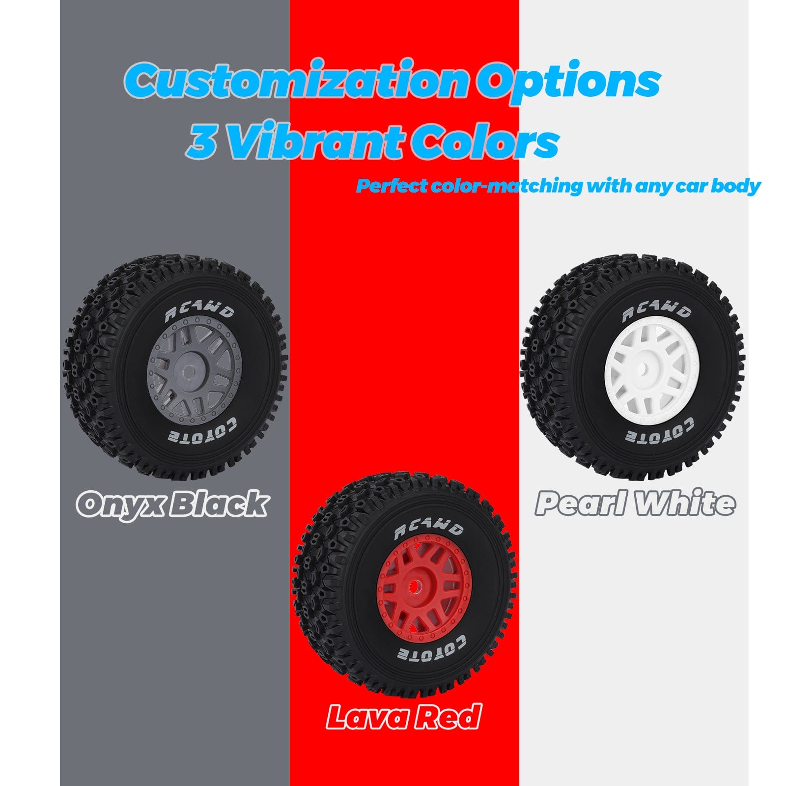 RCAWD ARRMA MOJAVE 4S RCAWD ARRMA MOJAVE 4S All Terrain Adaptation Pre Glued Wheel Tires
