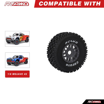 RCAWD ARRMA MOJAVE 4S RCAWD ARRMA MOJAVE 4S All Terrain Adaptation Pre Glued Wheel Tires