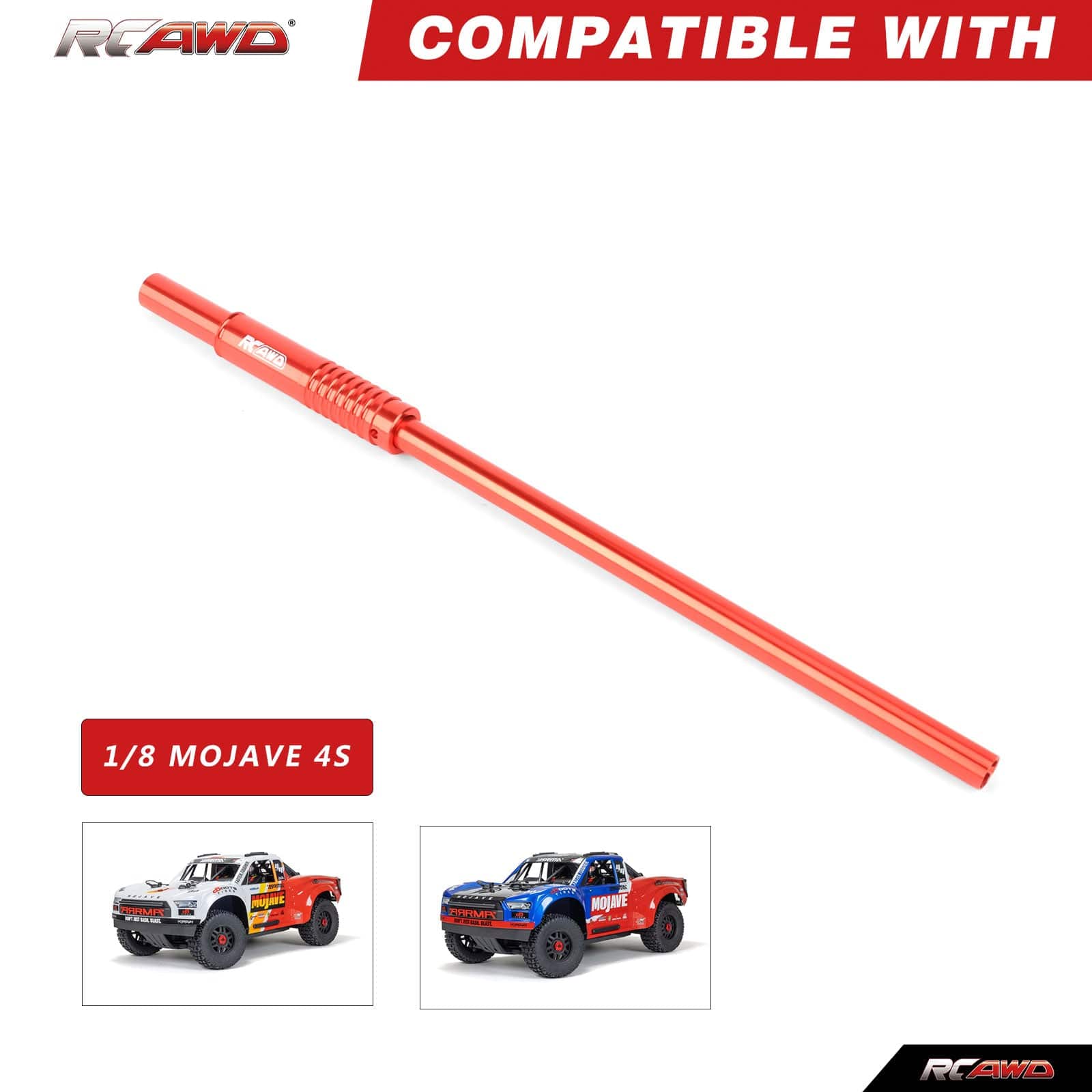 RCAWD ARRMA MOJAVE 4S RCAWD ARRMA MOJAVE 4S Center Drive Shaft with Rubber Sealed Bearings