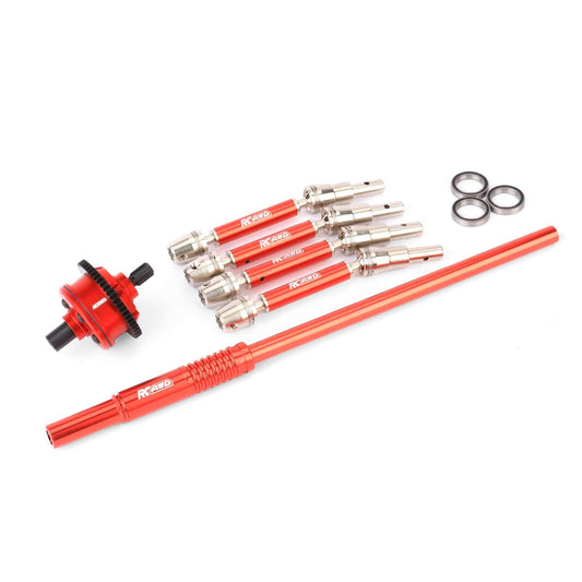 RCAWD ARRMA MOJAVE 4S Red RCAWD ARRMA MOJAVE 4S Steel Center Differential Assembly Set With 125MM CVD DriveShaft