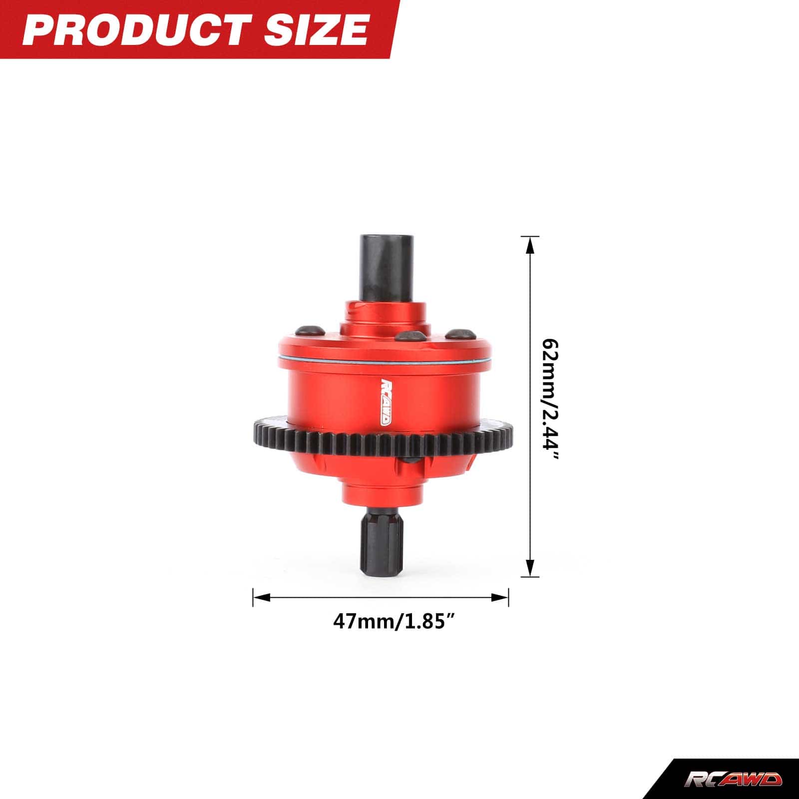 RCAWD ARRMA MOJAVE 4S Red RCAWD ARRMA MOJAVE 4S Steel Center Differential Assembly Set With 125MM CVD DriveShaft