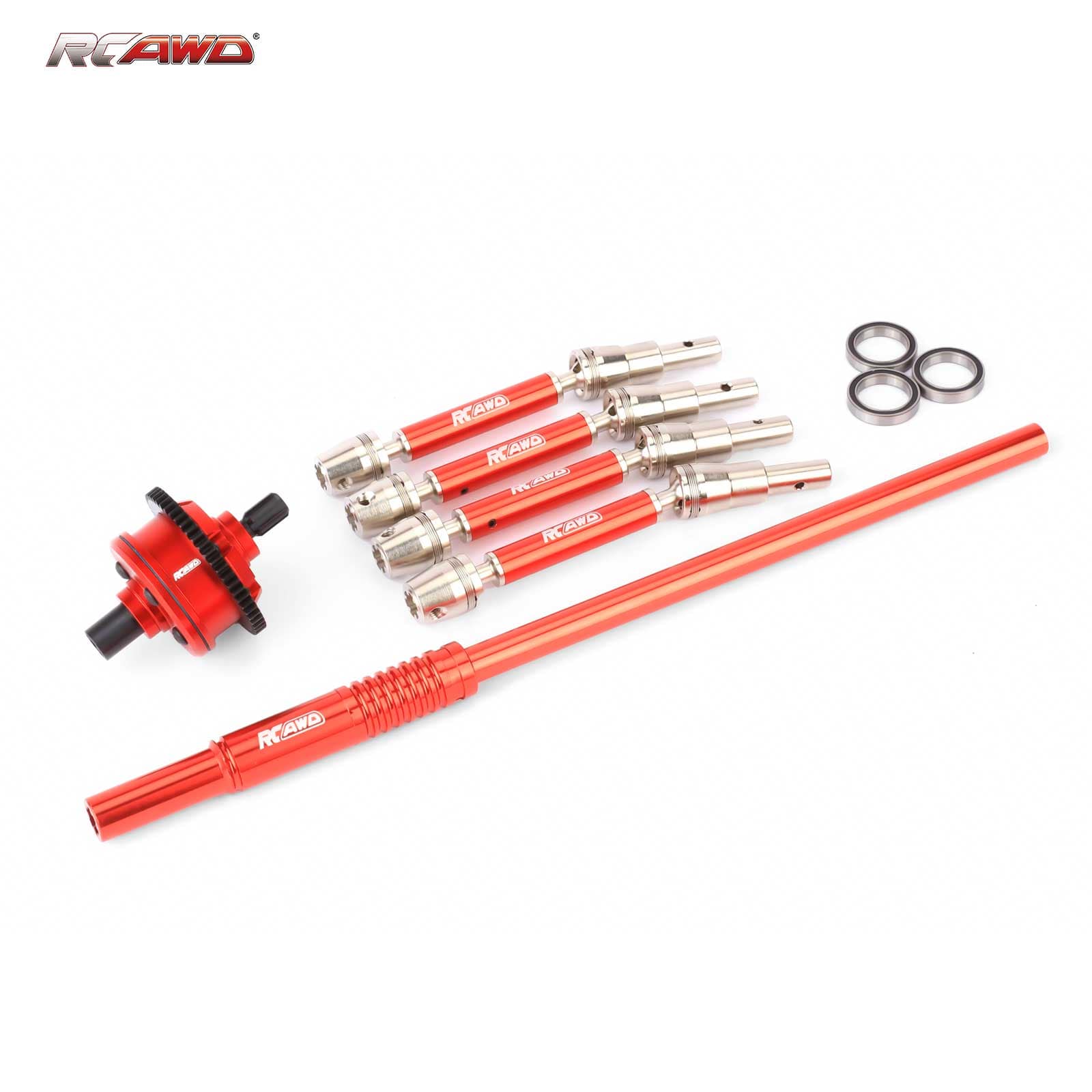 RCAWD ARRMA MOJAVE 4S Red RCAWD ARRMA MOJAVE 4S Steel Center Differential Assembly Set With 125MM CVD DriveShaft