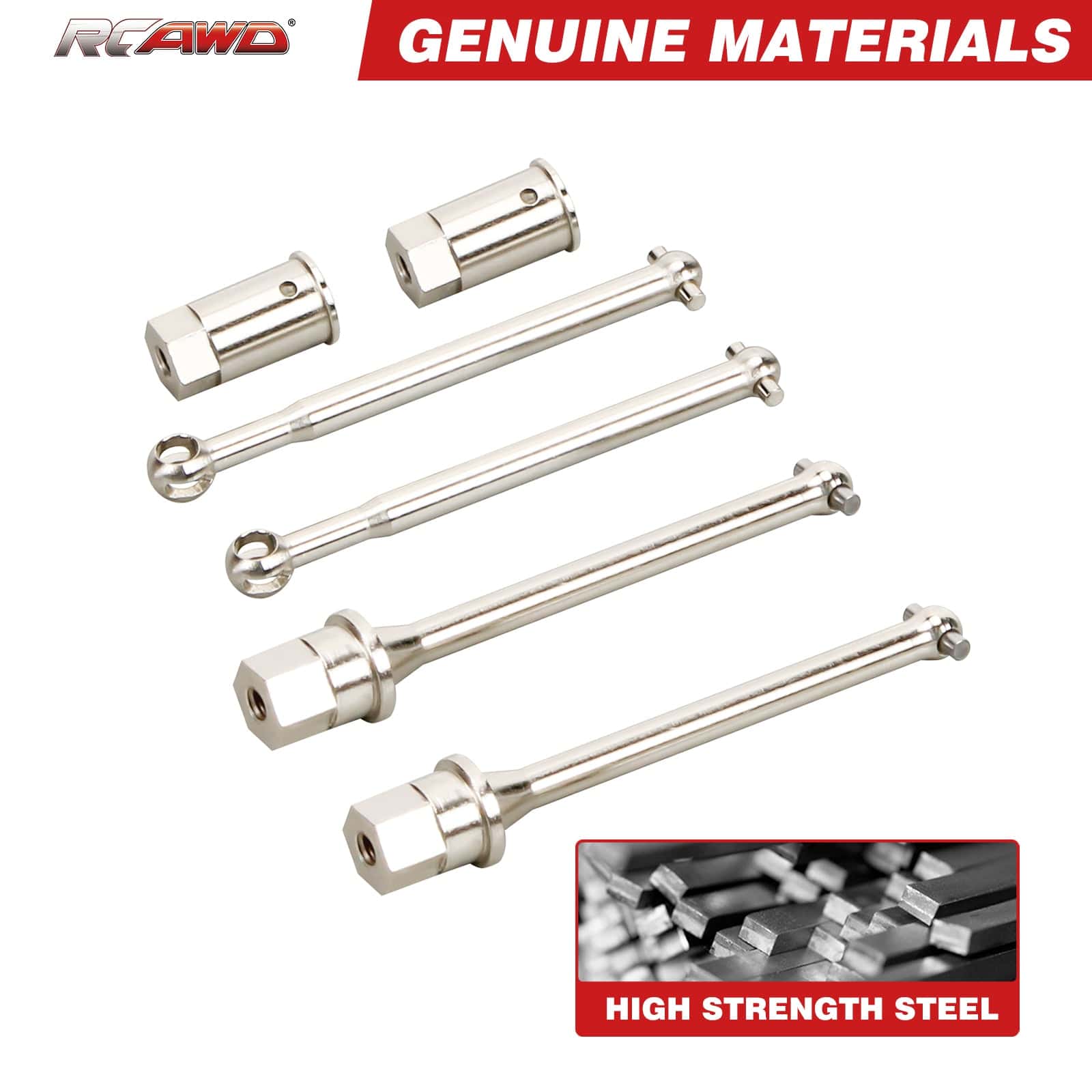 RCAWD Axial 1/18 Yeti Jr 48mm Universal - Joint Axle Set - RCAWD