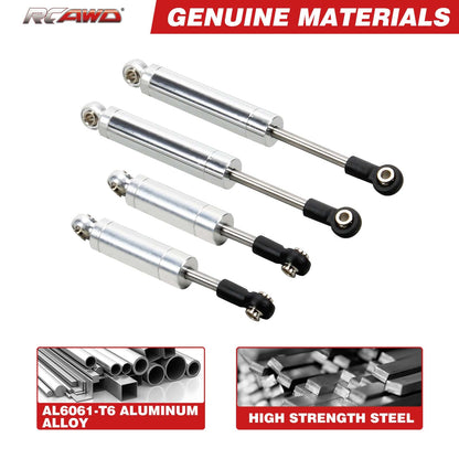 RCAWD Axial 1/18 Yeti Jr Shocks Absorber oil - filled type Aluminum 72mm 102mm - RCAWD